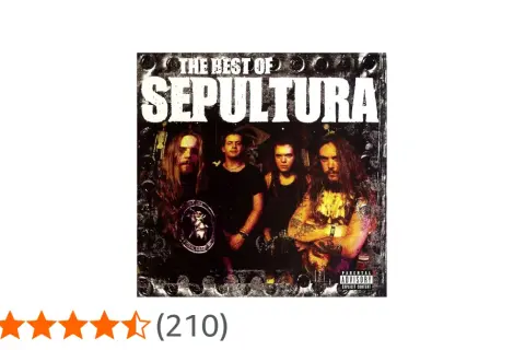 Okładka kompilacji "The Best of Sepultura" z wizerunkiem zespołu.