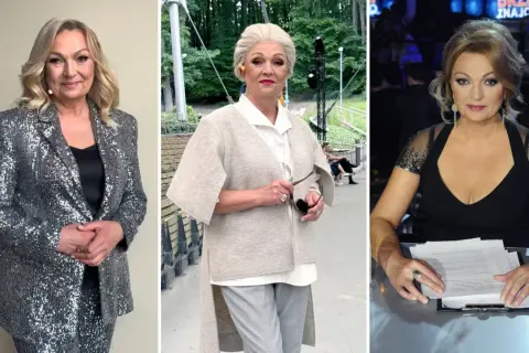 Trzy ujęcia Małgorzaty Walewskiej. Wzrost i stylizacje artystki w różnych odsłonach.