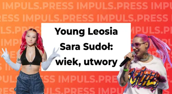 Young Leosia, czyli Sara Sudoł, na zdjęciu z mikrofonem i w stylizacji z różowymi włosami.