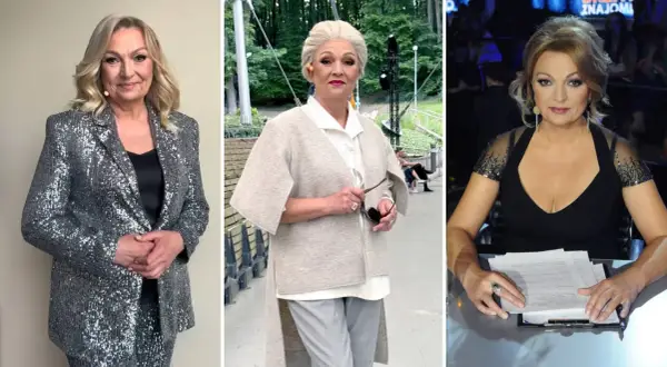 Trzy ujęcia Małgorzaty Walewskiej. Wzrost i stylizacje artystki w różnych odsłonach.